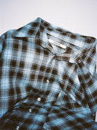 NANS Brushed Gradient Plaid Shirt in Brown
