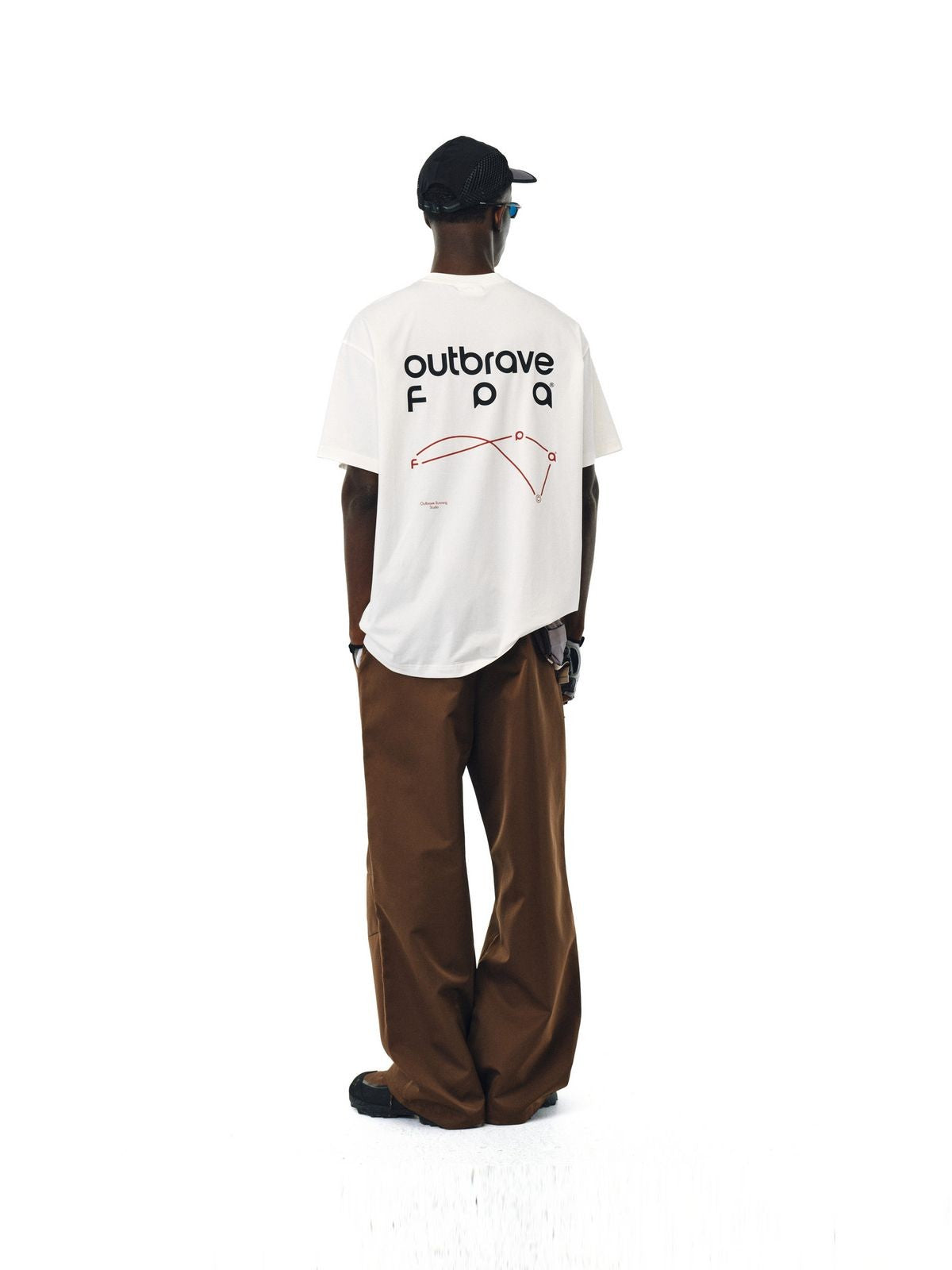 FPA Store Minimal Graphic Cotton T Shirt in White - On Model