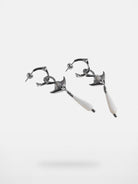 BLACKHEAD Manta Ray Mother of Pearl Drop Earrings in Silver