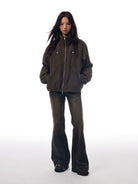 THELIGHT OFFICIAL High Neck Waterproof Workwear Jacket in Green - On Model