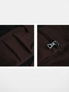 Roolrren Homme Heavyweight Cotton Cargo Trousers in Brown - Detail