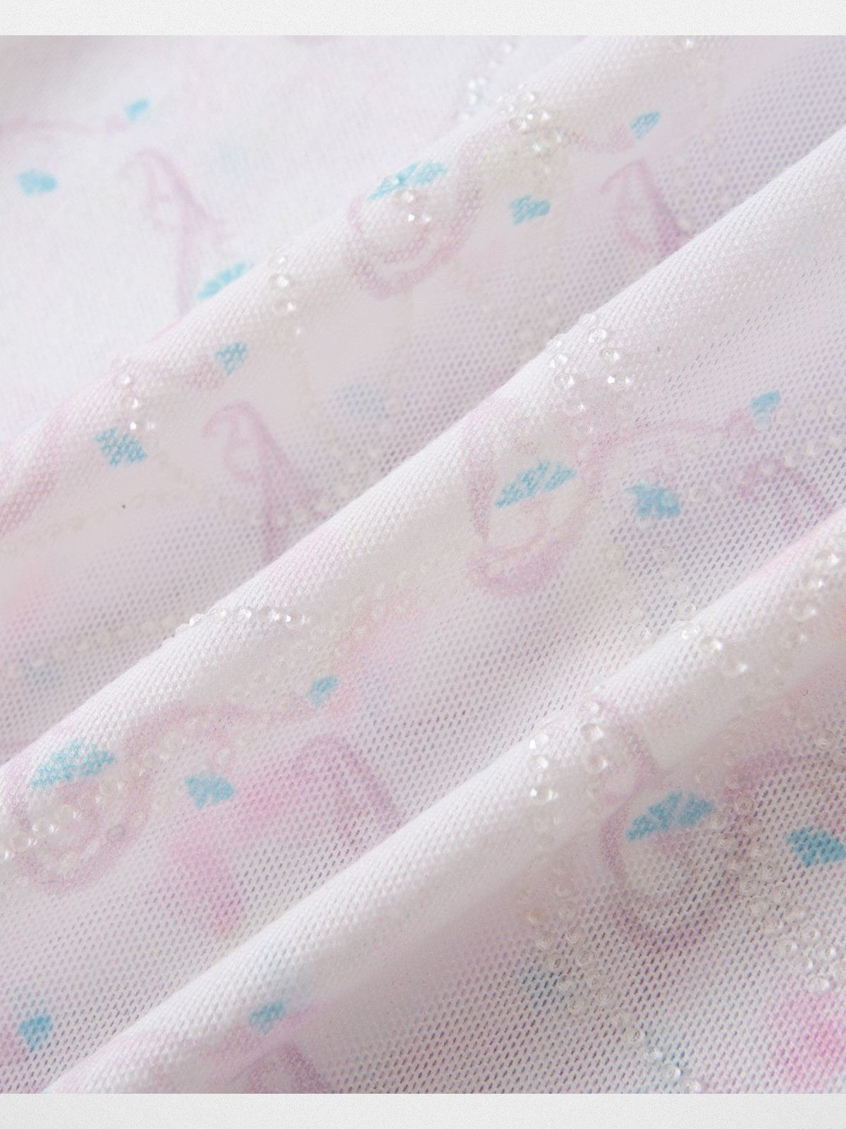 THELIGHT OFFICIAL Textured V Neck Bow T Shirt in White - Detail