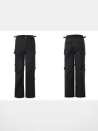 Roolrren homme Detachable 2 in 1 Cargo Pants in Black