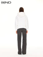 FaxCopyExpress Heavyweight Terry Zip Up Hoodie in White - On Model