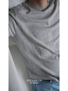 Roolrren Homme Organic Cotton Blend T Shirt in Gray - On Model