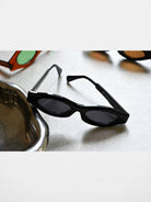 FUTURE UPDATE Sculptural Cat Eye Sunglasses in Black