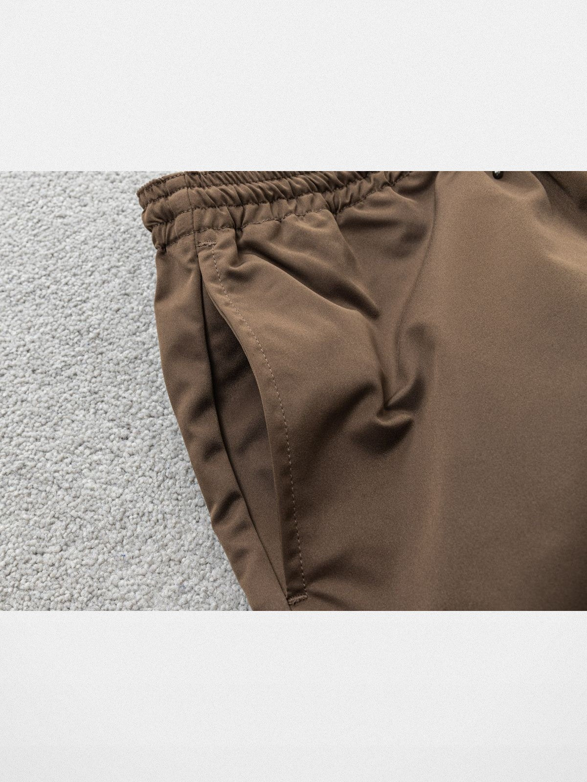 SODA High Density Twill Joggers in Brown - Detail