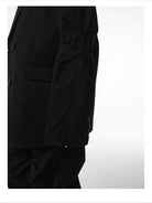 TRIANGLE PROJECT Deconstructed Origami Blazer in Black - On Model