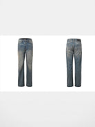 Roolrren Homme Heavyweight Vintage Wash Jeans in Blue