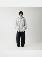 RandomPiece Cotton Nylon Utility Jacket in Gray - On Model