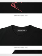 BLINDNOPLAN Cooling Fabric Paste Print T Shirt in Black - Detail