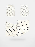 RARELY ALIKE Polka Dot Drawstring Midi Skirt in Apricot