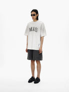 MasonPrince Heavyweight Washed Cotton Shorts in Gray - On Model