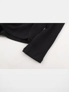 AFterTaste Ribbed Split Neck Long Sleeve in Black