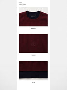 MasonPrince Mock Layer Wool Blend Sweater in Burgundy - Detail