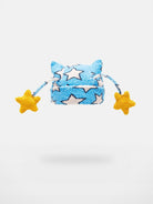 CFIERCE Star Antennae Fuzzy Beanie in Sky Blue