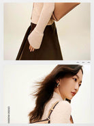 DISSONA Cowhide Leather Shoulder Bag in Brown - On Female Model