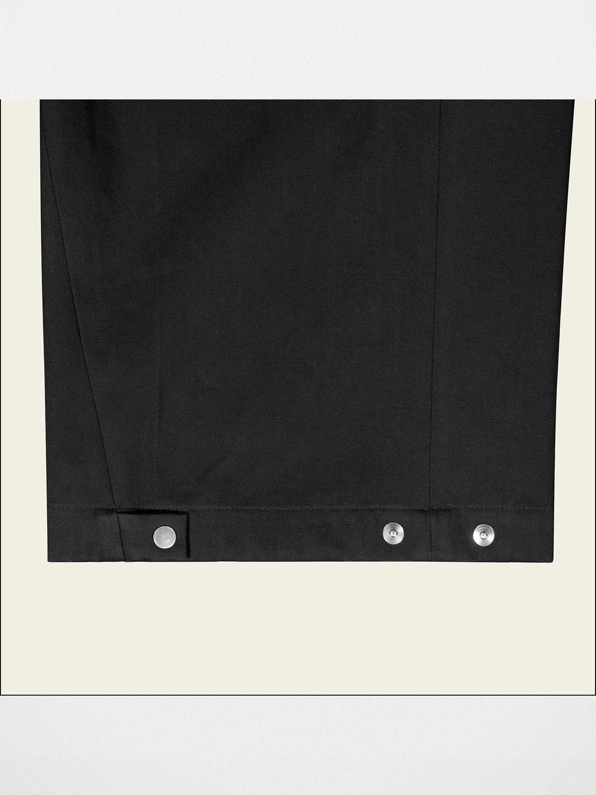 Fax Copy Express Harmony Cinch Hem Cotton Trousers in Black - Detail