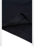 Retro21 Tubular Knit Brushed Cotton T Shirt in Black - Detail