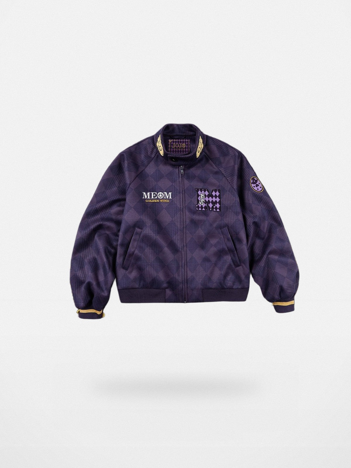 MEDM Giorno Giovanna Plaid Track Jacket in Purple