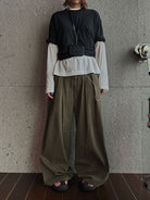 MasonPrince Lightweight Cotton Long Sleeve Tee in White - On Female Model