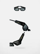 FUTURE UPDATE Avant Garde Rectangular Sunglasses in Black