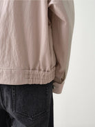 RandomPiece Color Block Cotton Blend Jacket in Pink - Detail