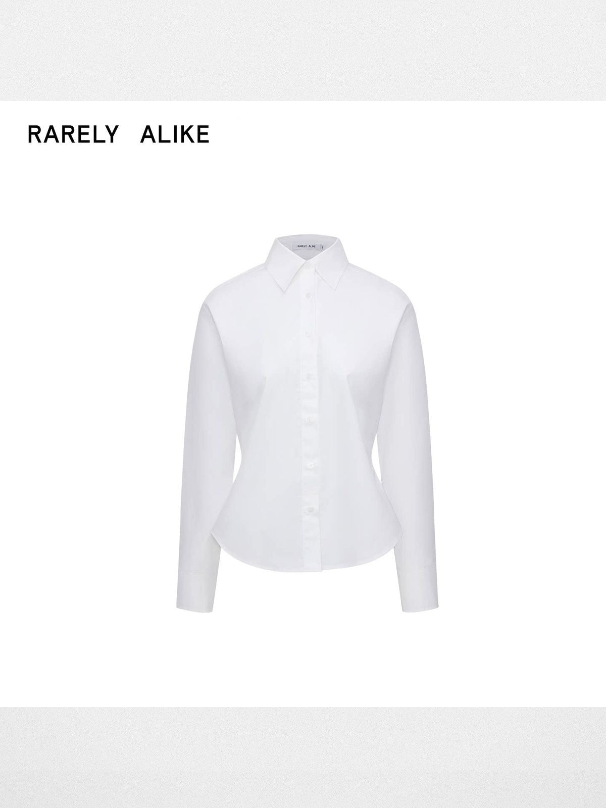 RARELY ALIKE Two Way Tie Waist Cotton Shirt in White