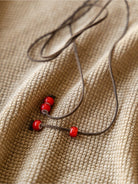 Soda Contrast Collar Linen Knit Sweater in Beige - Detail