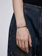 BLACKHEAD Two Tone Spliced Lightning Bracelet in Gold - On Female Model