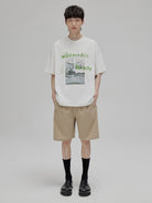 NANS Wilderness Parade Mercerized Tee in White - On Model