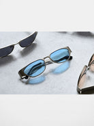 FUTURE UPDATE Stainless Steel Cyberpunk Sunglasses in Gray