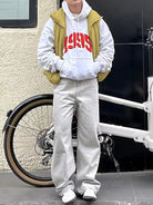 VLABMADE Washed High Rise Dad Jeans in Gray