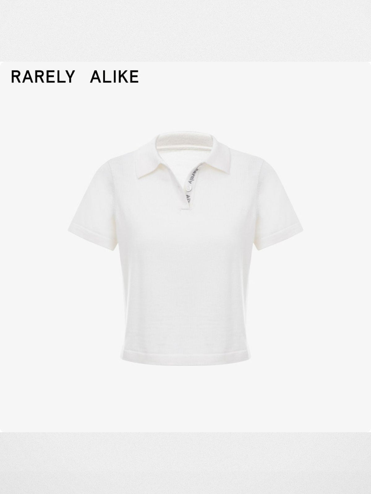 Rarely Alike Pure Wool Logo Jacquard Polo in White