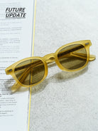 FUTURE UPDATE Lemon Yellow Retro Sunglasses in Yellow - Lifestyle