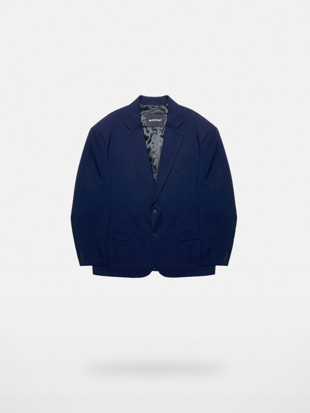 MASONPRINCE Textured Two Button Blazer in Navy Blue
