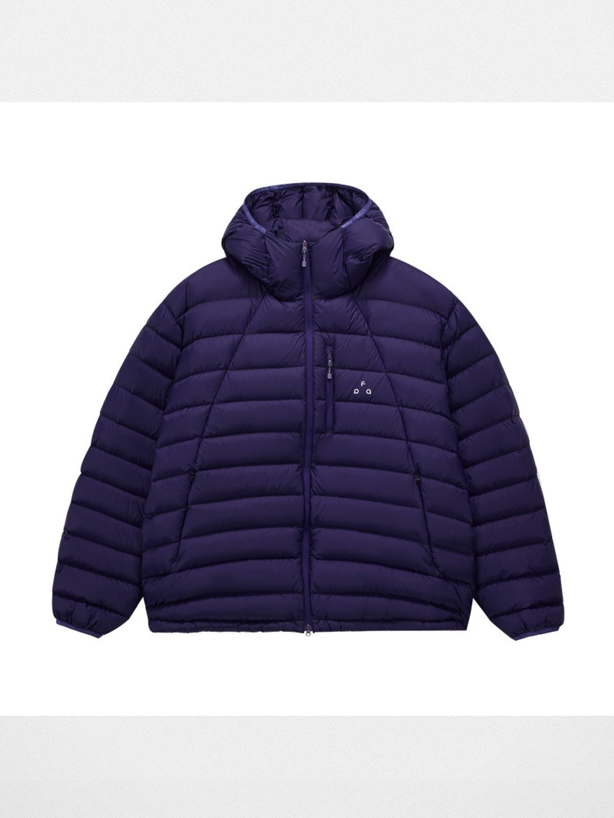 FPA Lightweight Hooded Down Puffer in Purple