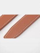 WANLIMA Top Grain Leather Thin Belt in Brown - Detail