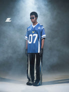 LOSTCTRL Deconstructed Zip Split Pants in Black - On Model