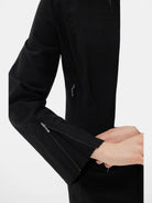 Alright then Textured Cotton Biker Jacket in Black - On Model