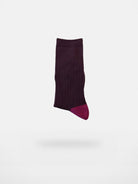 RandomPiece Color Block Wool Blend Socks in Burgundy