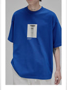 NANS Silent Growth Floral Print T Shirt in Blue - On Model