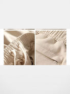 LOSTCTRL Split Hem Heavy Terry Sweatpants in Beige - Detail