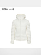 RARELY ALIKE Detachable Hood Down Puffer in White
