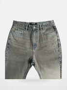 UNKNOWNWORLD Washed Mud Dye Flared Jeans in Gray