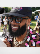 FUTURE UPDATE Oversized Geometric Sunglasses in Black - On Model