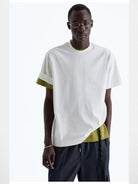 Nans Coolmax Cotton Crew Neck Tee in White - On Model