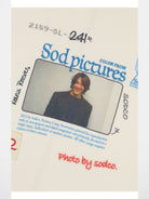 SOD Keanu Graphic Waffle Knit Top in White - Detail