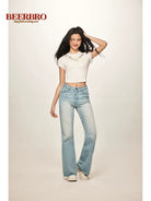 BeerBro Faux Seashell Necklace Tee in White - On Model