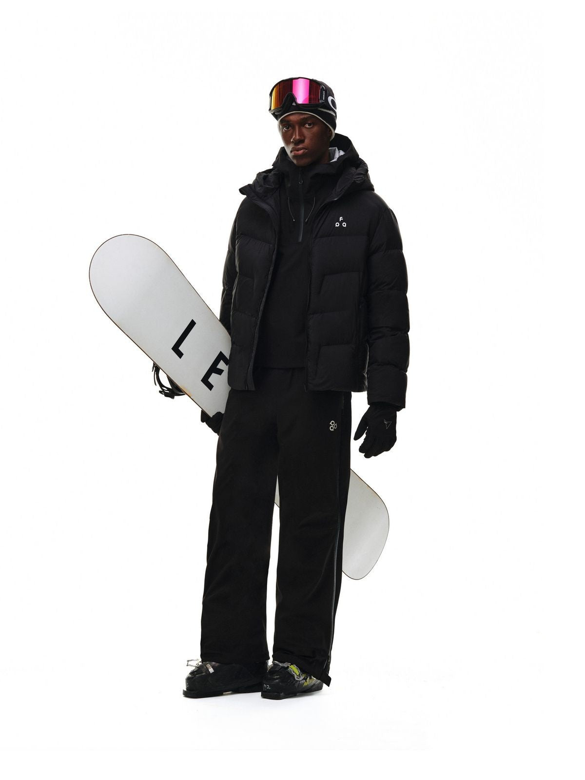 FPA Store Hooded Goose Down Puffer in Black - On Model